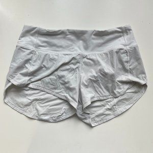 lululemon speed up shorts 2.5" white